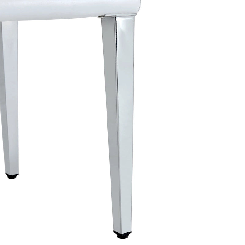 Chaises de salle à manger modernes avec pieds en métal, Chaise d'appoint, Chaise de cuisine sans accoudoirs pour salle à manger