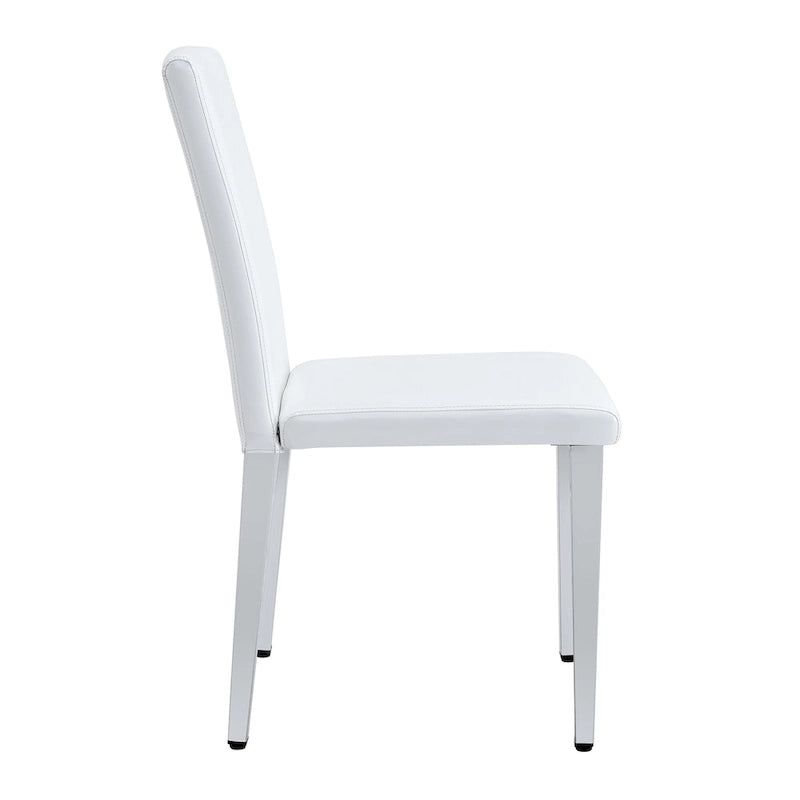Chaises de salle à manger modernes avec pieds en métal, Chaise d'appoint, Chaise de cuisine sans accoudoirs pour salle à manger