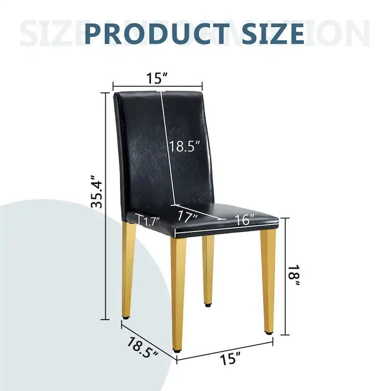 Chaises de salle à manger modernes avec pieds en métal, Chaise d'appoint, Chaise de cuisine sans accoudoirs pour salle à manger