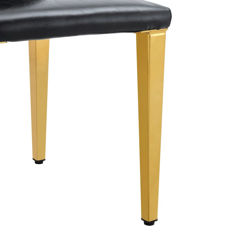 Chaises de salle à manger modernes avec pieds en métal, Chaise d'appoint, Chaise de cuisine sans accoudoirs pour salle à manger