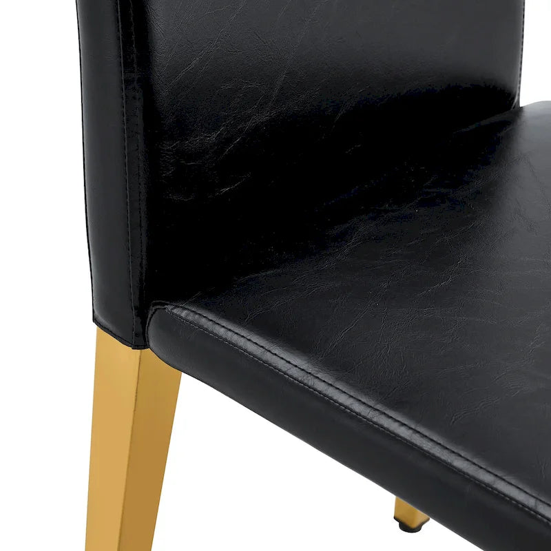 Chaises de salle à manger modernes avec pieds en métal, Chaise d'appoint, Chaise de cuisine sans accoudoirs pour salle à manger