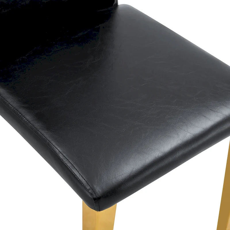 Chaises de salle à manger modernes avec pieds en métal, Chaise d'appoint, Chaise de cuisine sans accoudoirs pour salle à manger