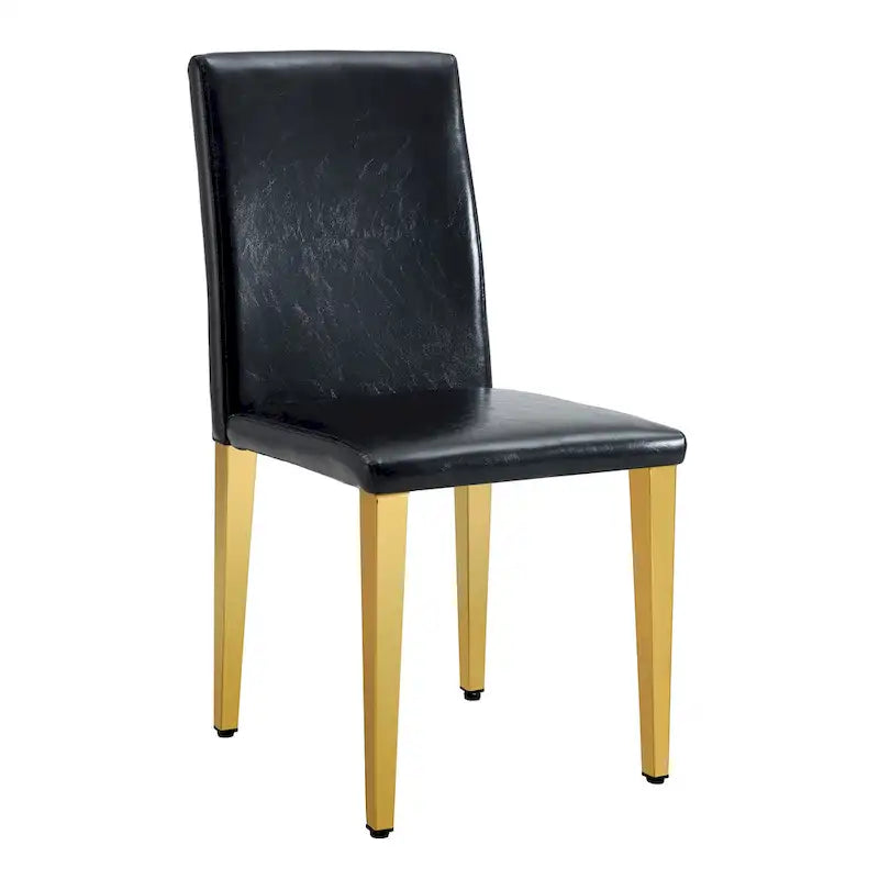 Chaises de salle à manger modernes avec pieds en métal, Chaise d'appoint, Chaise de cuisine sans accoudoirs pour salle à manger