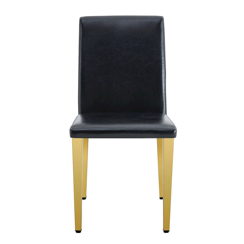 Chaises de salle à manger modernes avec pieds en métal, Chaise d'appoint, Chaise de cuisine sans accoudoirs pour salle à manger