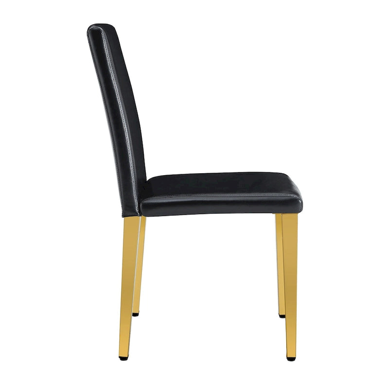 Chaises de salle à manger modernes avec pieds en métal, Chaise d'appoint, Chaise de cuisine sans accoudoirs pour salle à manger