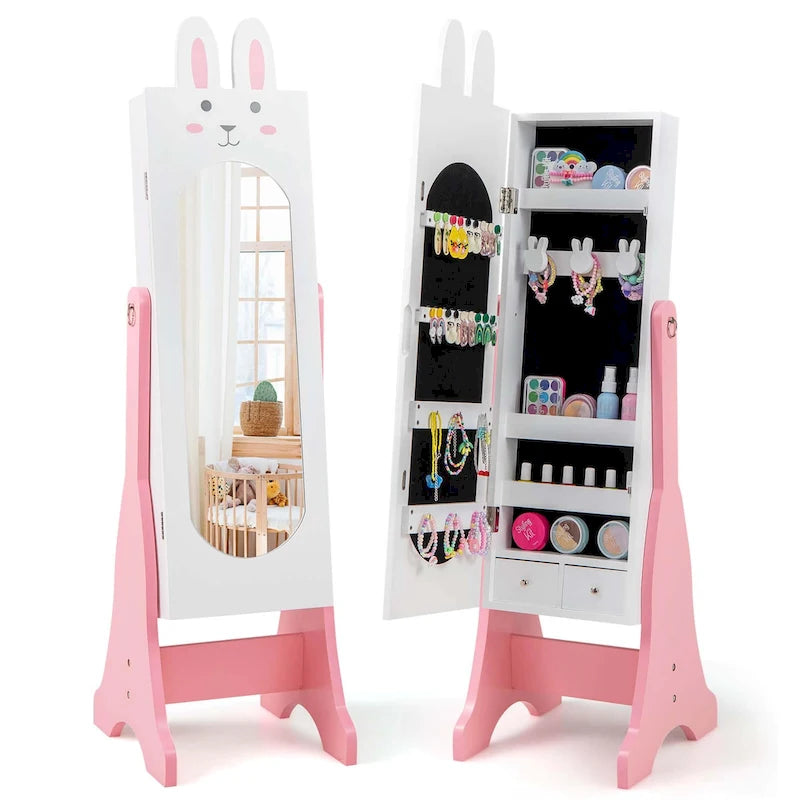 Meuble à bijoux pour enfants sur pied Rangement à bijoux pour enfants