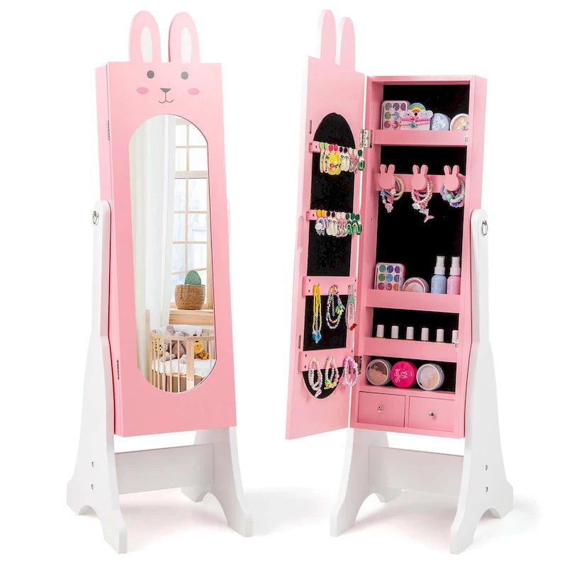 Meuble à bijoux pour enfants sur pied Rangement à bijoux pour enfants
