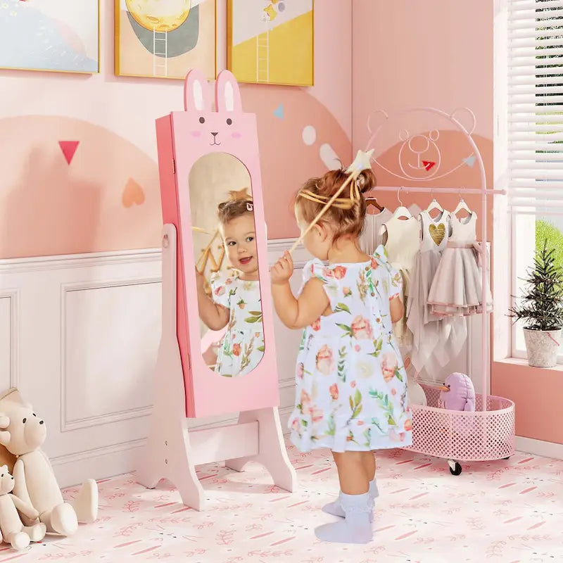Meuble à bijoux pour enfants sur pied Rangement à bijoux pour enfants