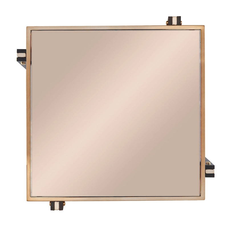 Table d'appoint en métal couleur champagne