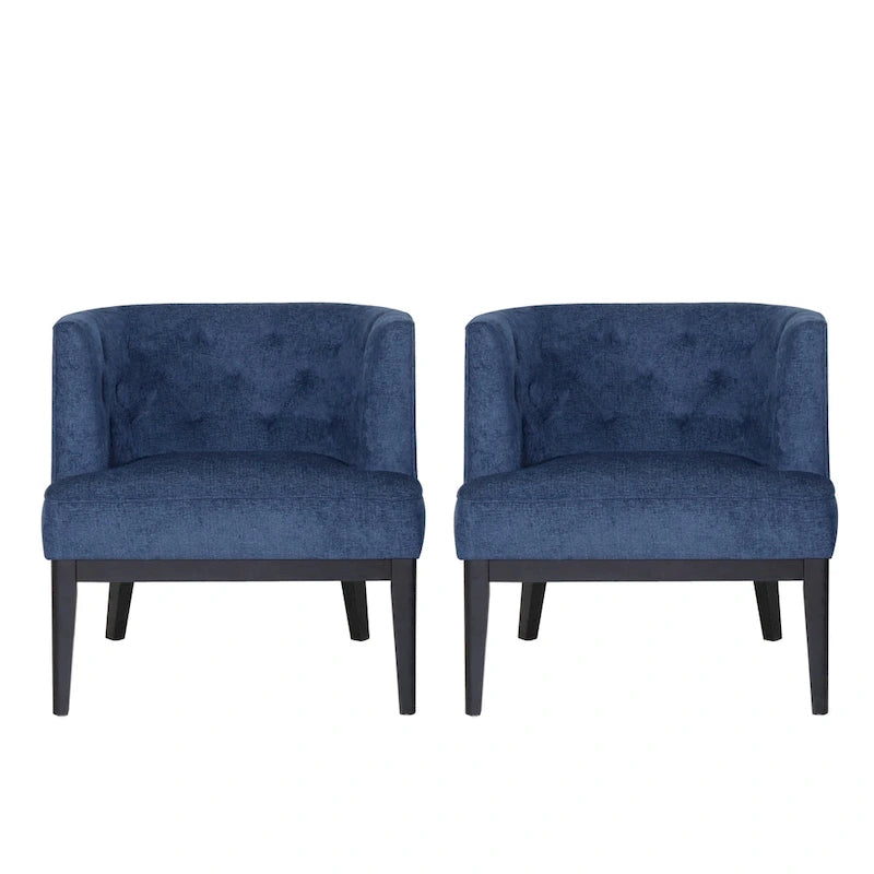 Fauteuils rembourrés avec revêtement en tissu ou en cuir artificiel (deux chaises par lot).