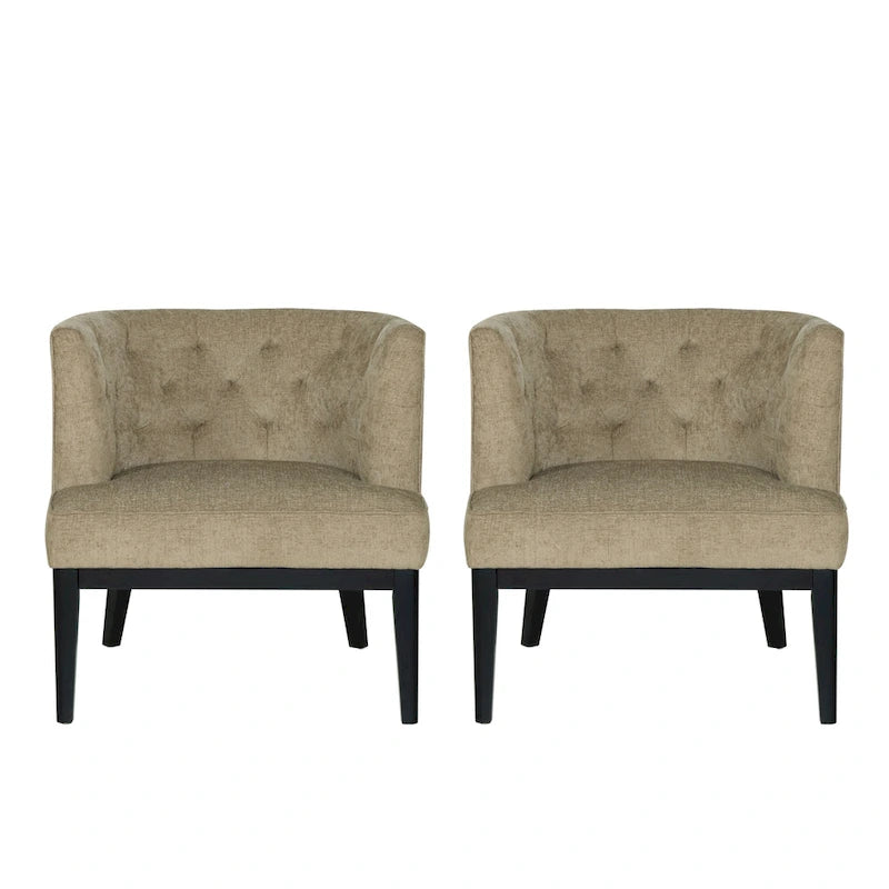 Fauteuils rembourrés avec revêtement en tissu ou en cuir artificiel (deux chaises par lot).