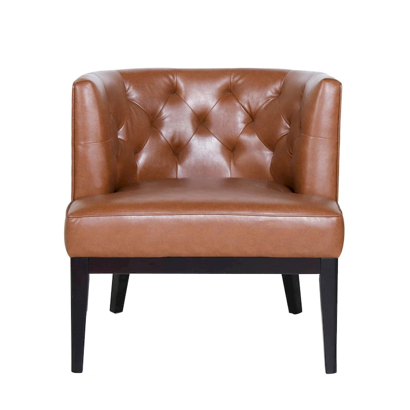 Fauteuils rembourrés avec revêtement en tissu ou en cuir artificiel (deux chaises par lot).