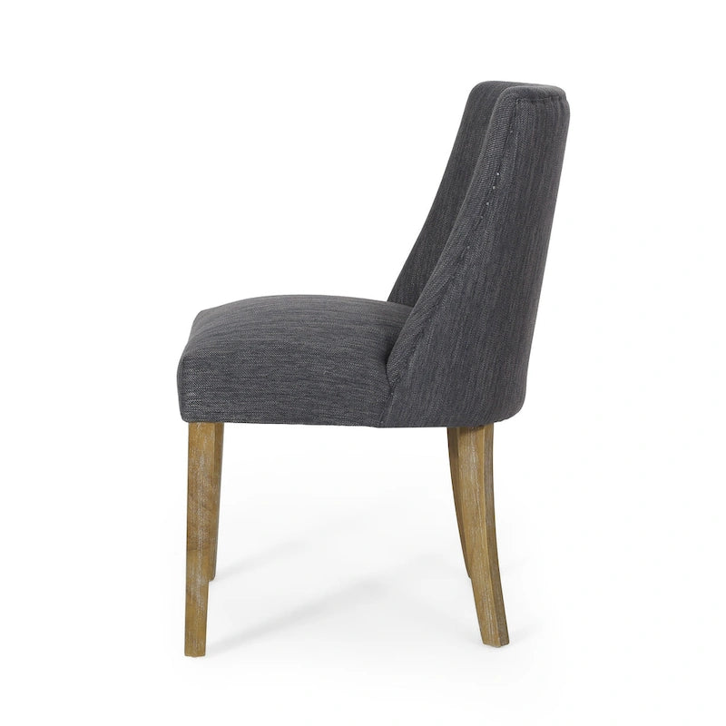 Chaises de salle à manger en tissu (deux chaises par ensemble).