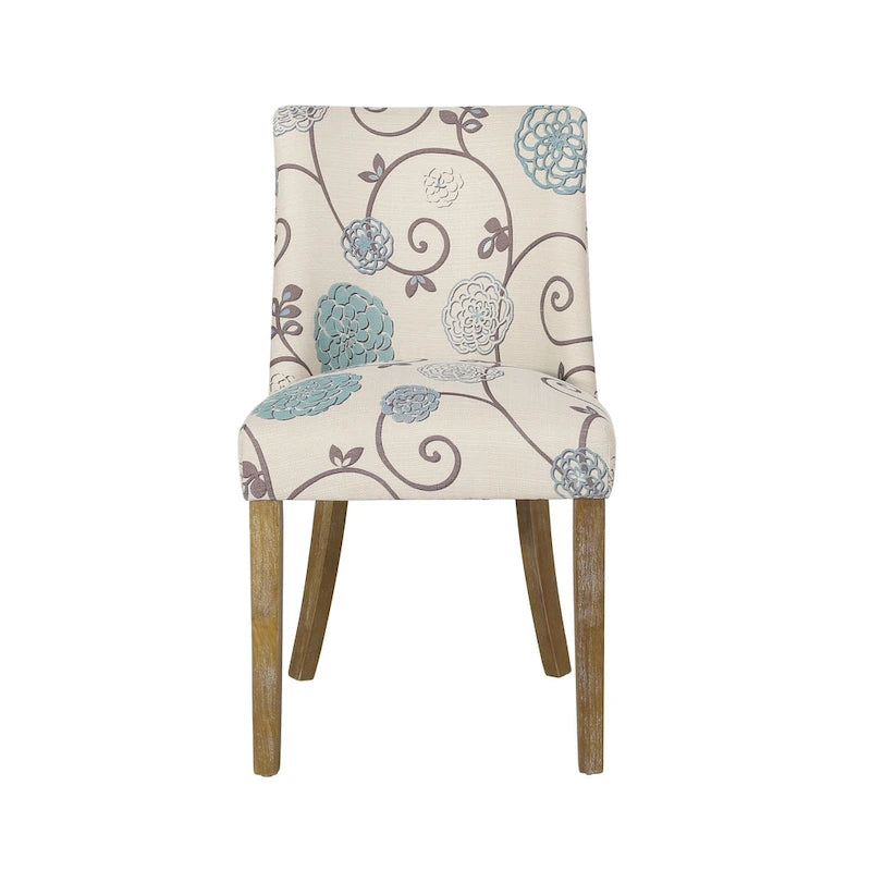 Chaises de salle à manger en tissu (deux chaises par ensemble).