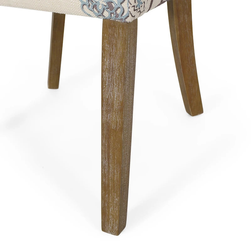 Chaises de salle à manger en tissu (deux chaises par ensemble).