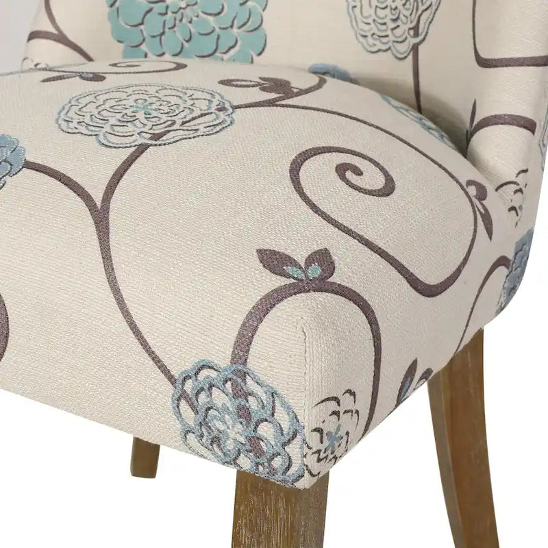 Chaises de salle à manger en tissu (deux chaises par ensemble).