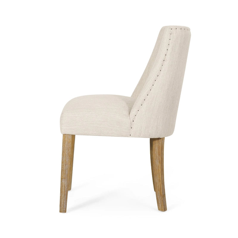 Chaises de salle à manger en tissu (deux chaises par ensemble).