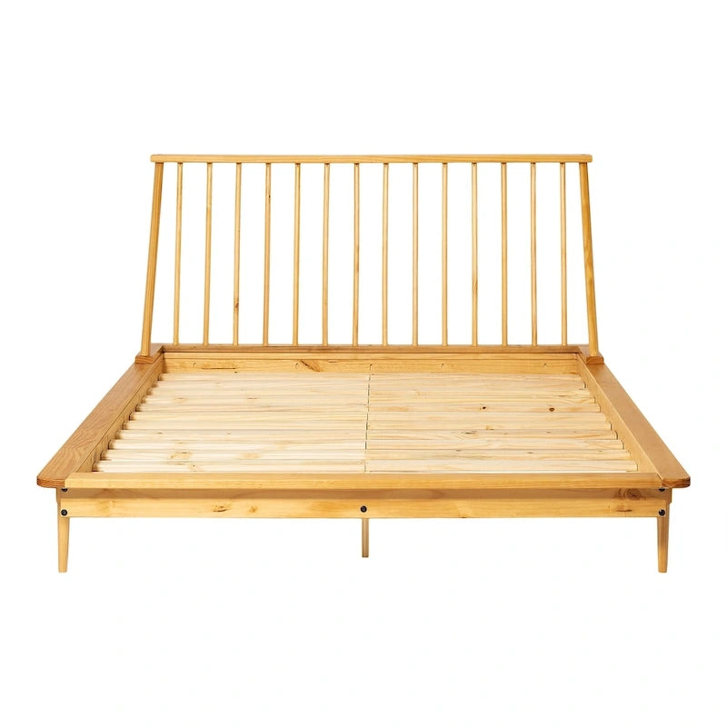 Lit plateforme fuselé en bois massif