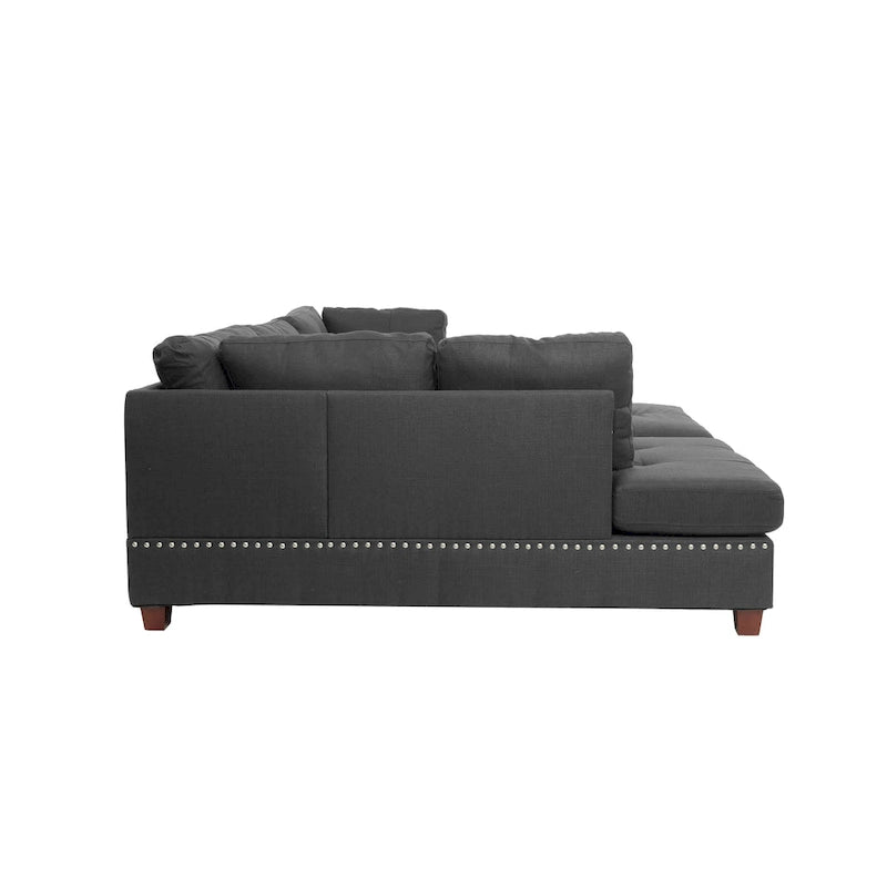 Ensemble de trois coussins réversibles pour chaise longue et canapé