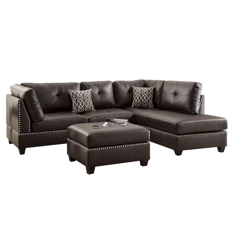 Ensemble de trois coussins réversibles pour chaise longue et canapé