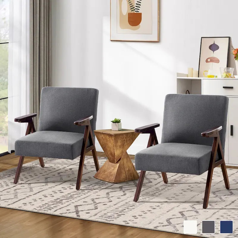 Deux chaises longues rembourrées, convenant au salon et à la chambre.