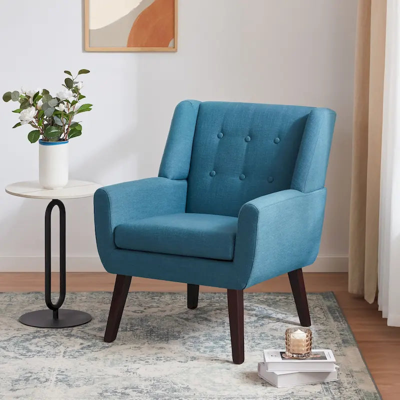 Ensemble de deux fauteuils capitonnés modernes