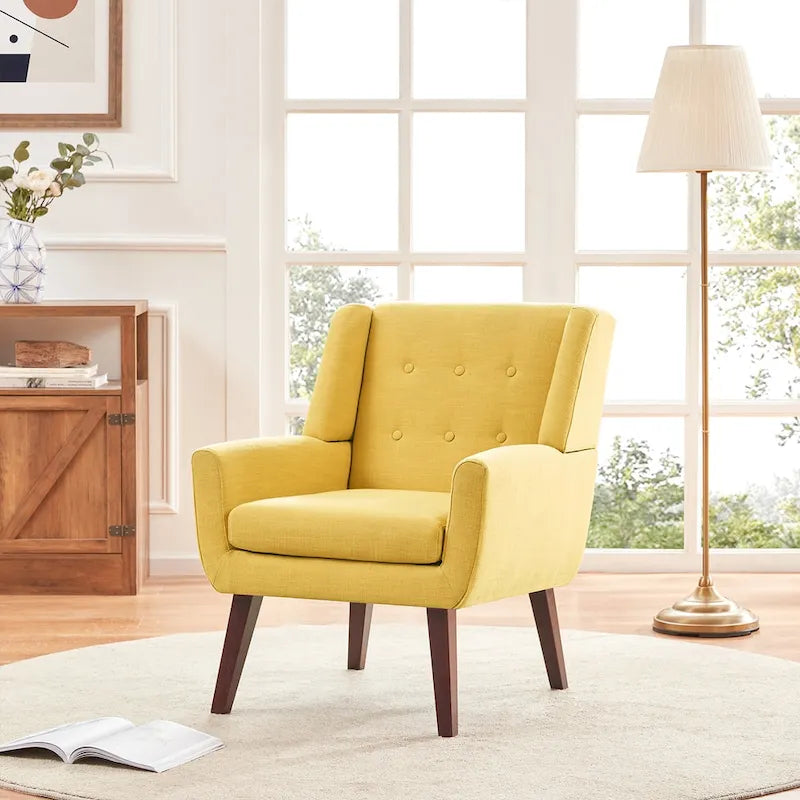 Ensemble de deux fauteuils capitonnés modernes