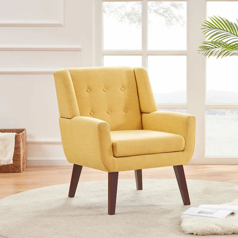 Ensemble de deux fauteuils capitonnés modernes