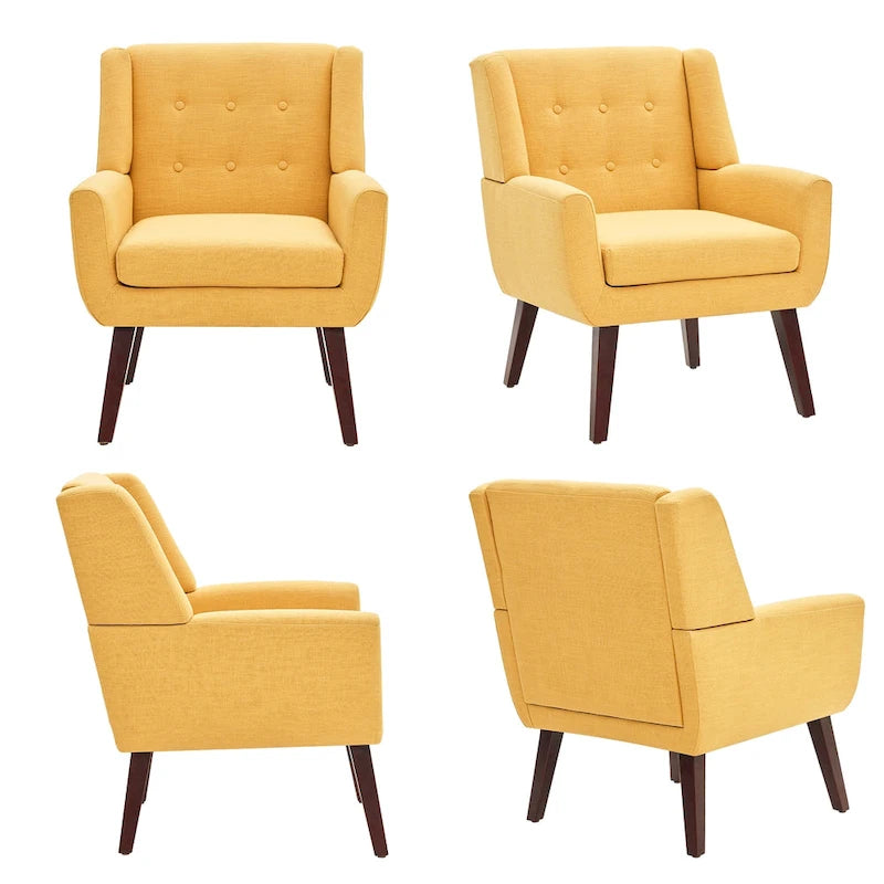 Ensemble de deux fauteuils capitonnés modernes