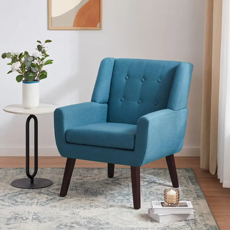 Ensemble de deux fauteuils capitonnés modernes