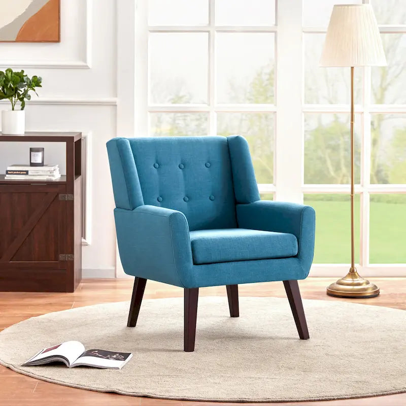 Ensemble de deux fauteuils capitonnés modernes