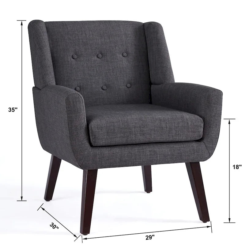 Ensemble de deux fauteuils capitonnés modernes