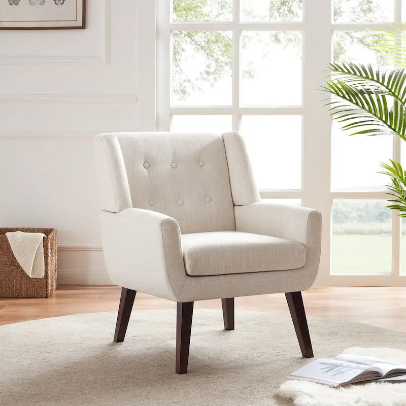 Ensemble de deux fauteuils capitonnés modernes