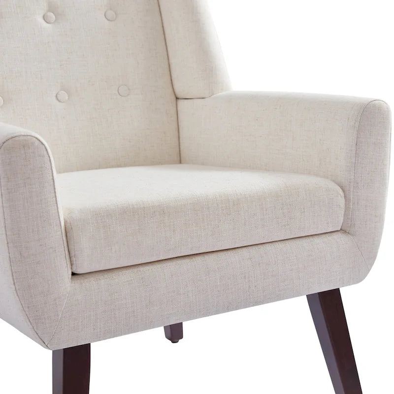 Ensemble de deux fauteuils capitonnés modernes