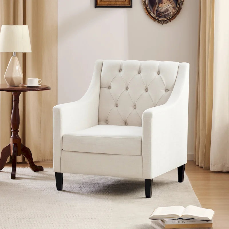 Fauteuil Comfort Club avec dossier (beige/bleu-vert foncé/bleu)