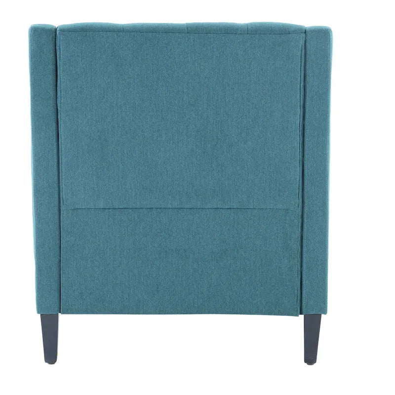 Fauteuil Comfort Club avec dossier (beige/bleu-vert foncé/bleu)