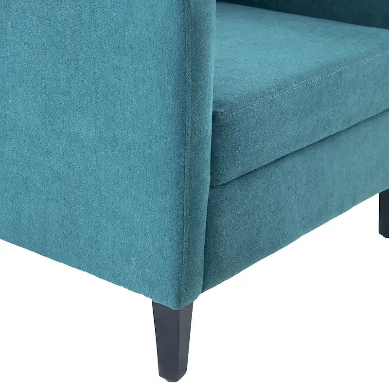 Fauteuil Comfort Club avec dossier (beige/bleu-vert foncé/bleu)