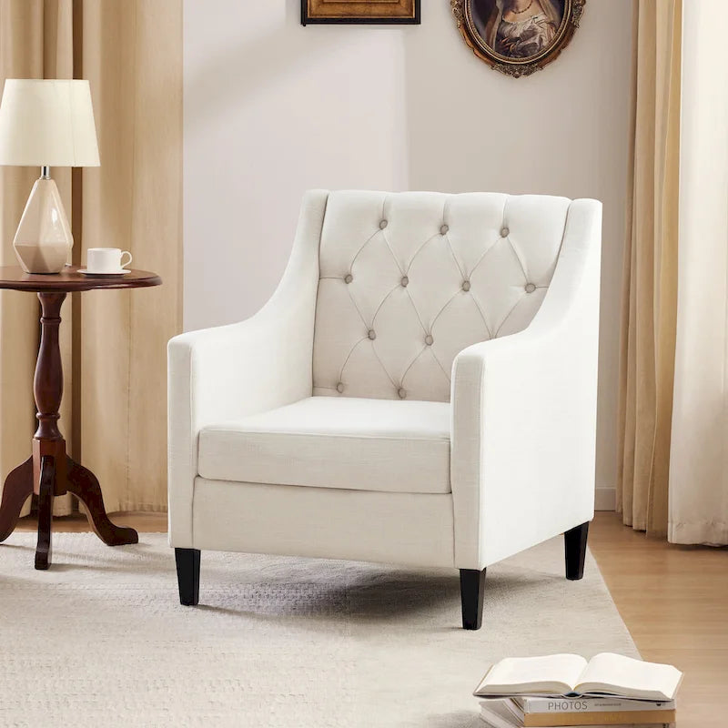Fauteuil Comfort Club avec dossier (beige/bleu-vert foncé/bleu)