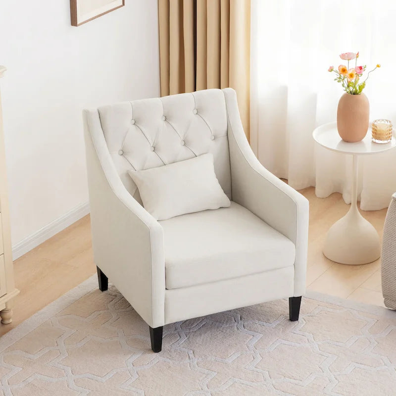 Fauteuil Comfort Club avec dossier (beige/bleu-vert foncé/bleu)