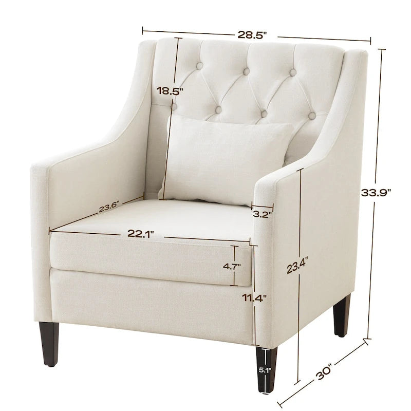 Fauteuil Comfort Club avec dossier (beige/bleu-vert foncé/bleu)