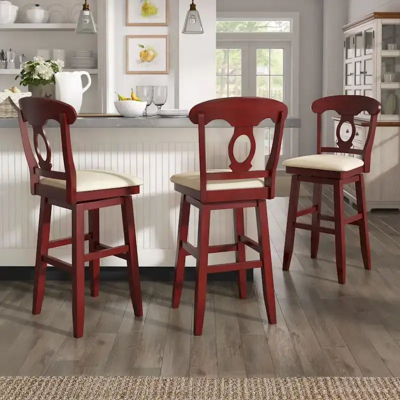 Chaise pivotante en bois avec dossier