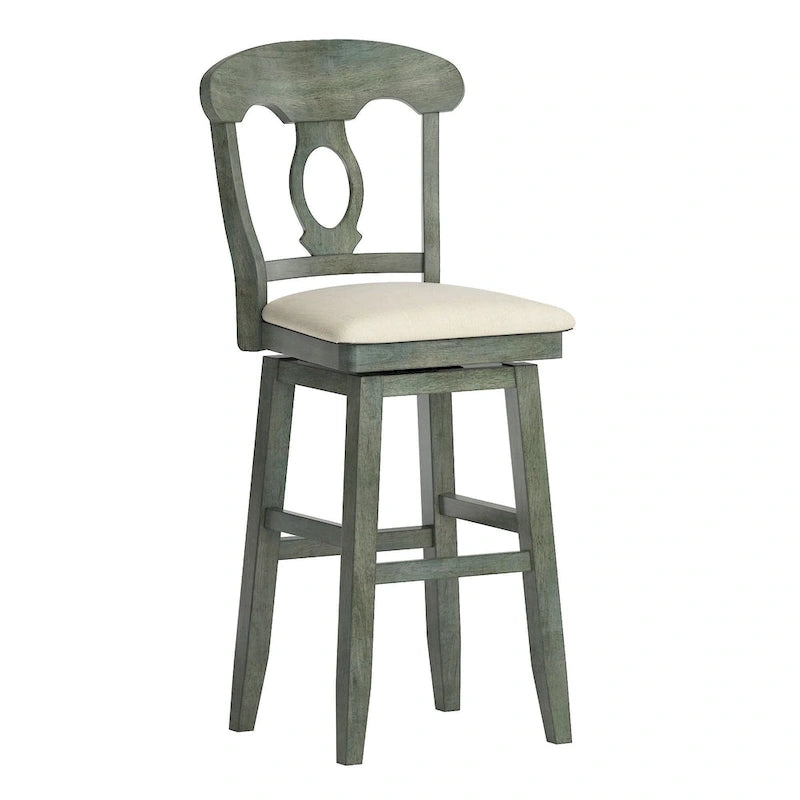 Chaise pivotante en bois avec dossier