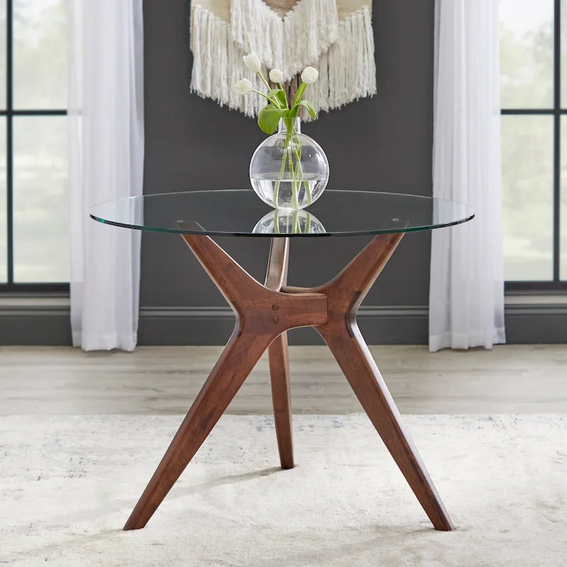 Table ronde en verre