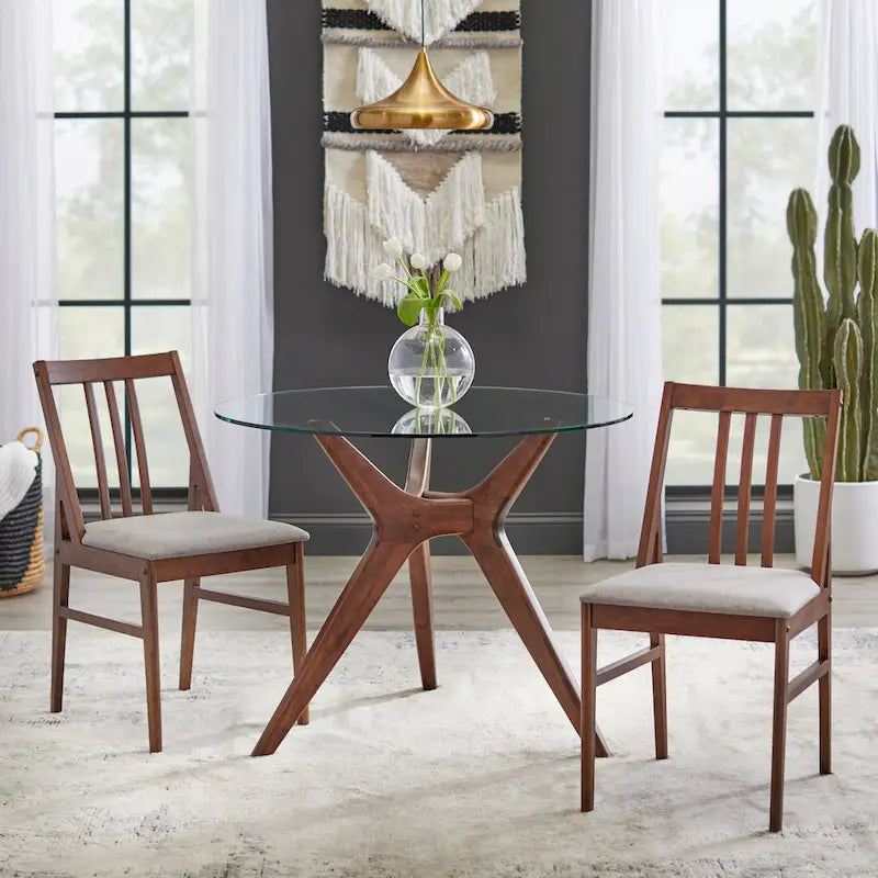 Table ronde en verre