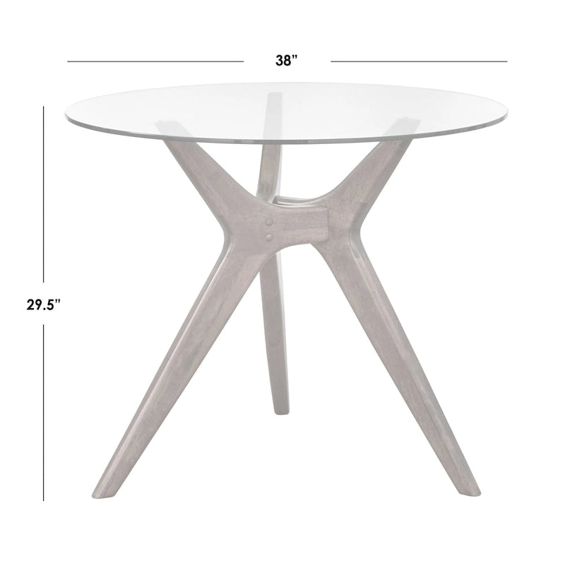 Table ronde en verre