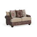 Causeuse en similicuir marron