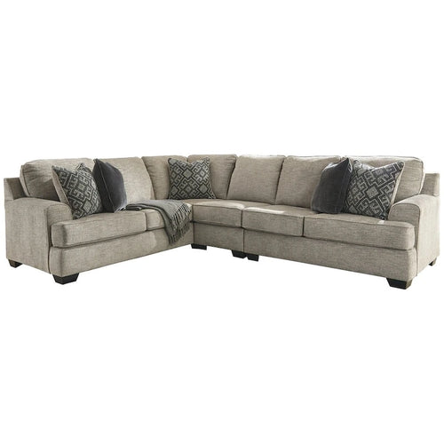 Ensemble de canapé trois places beige et gris