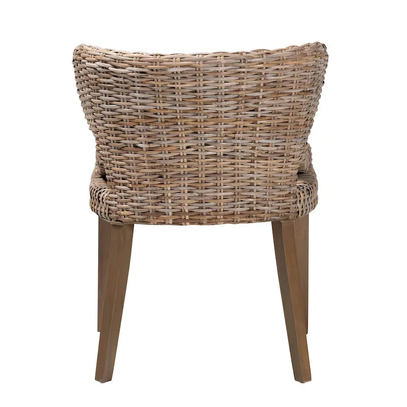 Chaises de salle à manger Bohème Grise Naturelle Kubura et Acajou