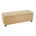 Pouf de rangement à couvercle rabattable en tissu