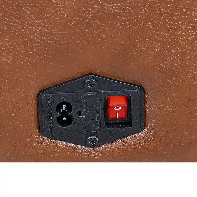 Fauteuil inclinable électrique en cuir pleine fleur de vache